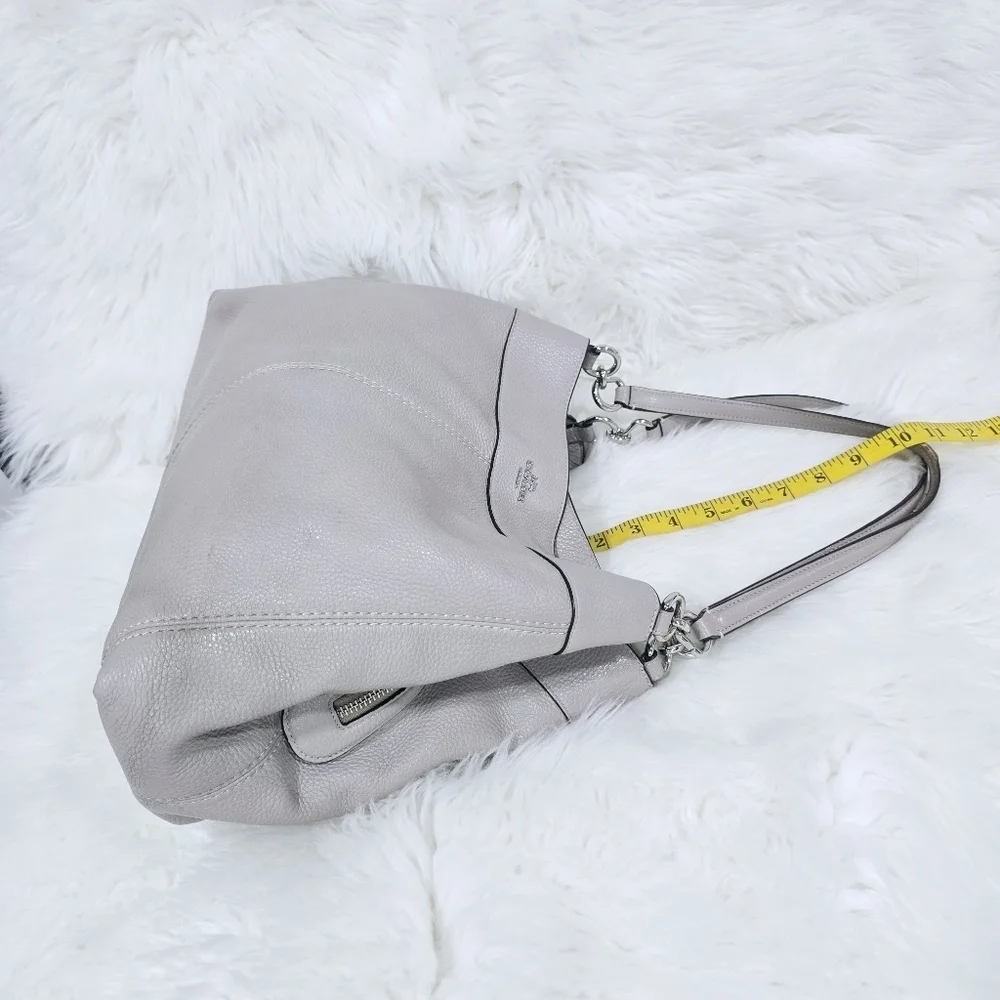 Coach Lexy Shoulder Beige Leather Purse